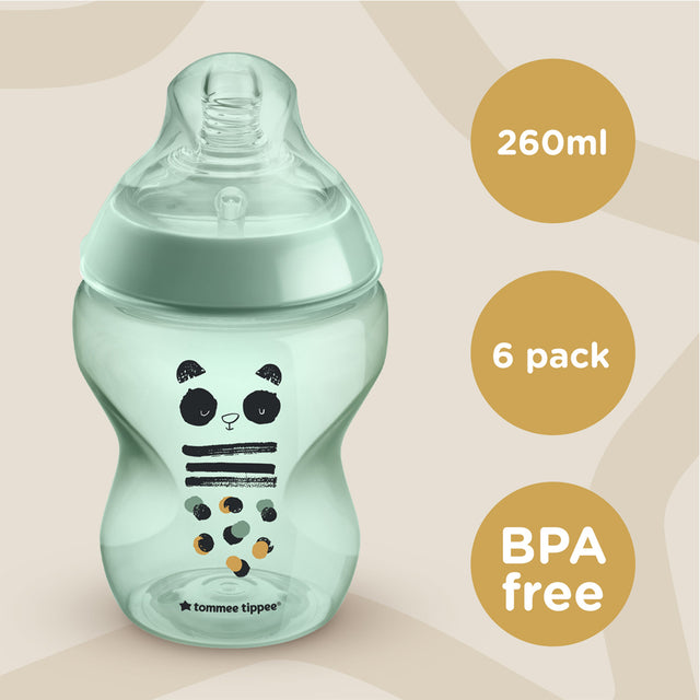 Tommee Tippee BlueFeeding Bottles 260ml 6PK