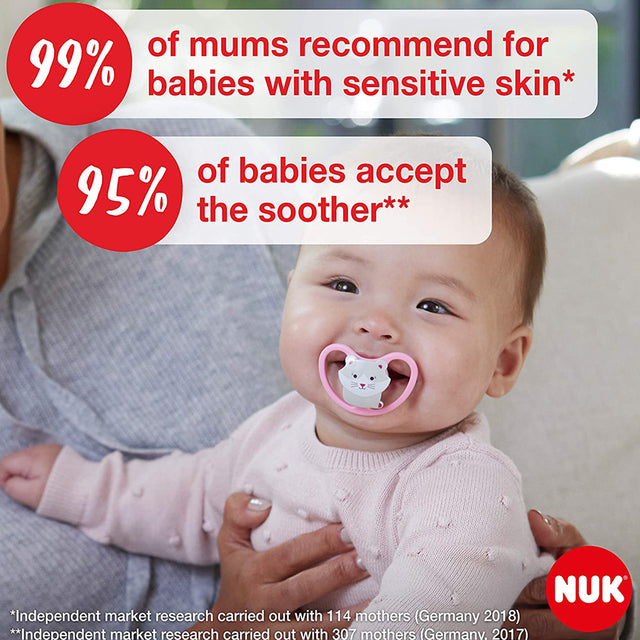 NUK Space Silicone Soother 6-18 Months Girl