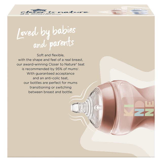 Tommee Tippee Decorated Anti-Colic Feeding Bottles 260ml 2 Pack
