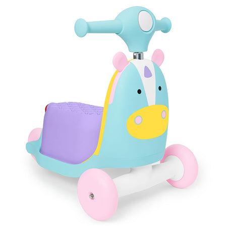 Skip Hop Zoo Unicorn Ride On 3 in 1 Scooter