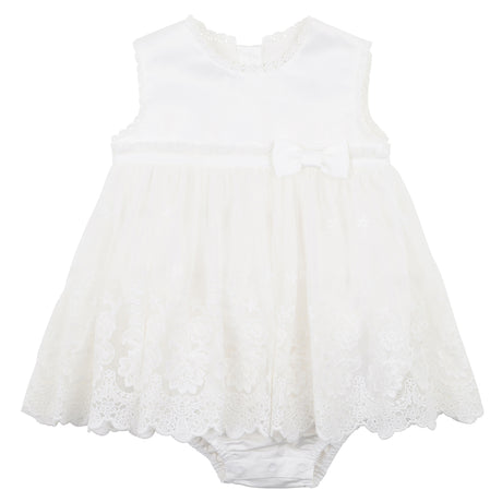 Bebe Lace Overlay Romper Cream