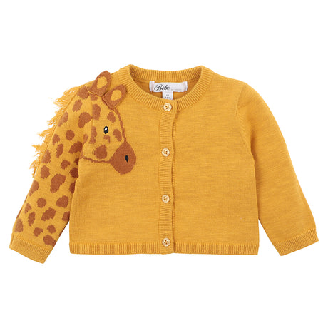 Bebe Giraffe Cardigan Mustard