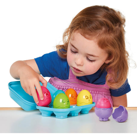 TOMY Toomies Hide & Squeak Bright Chicks Stacking Toy