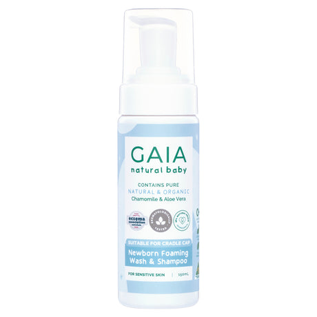 GAIA Natural Baby Newborn Foaming Wash & Shampoo 150mL