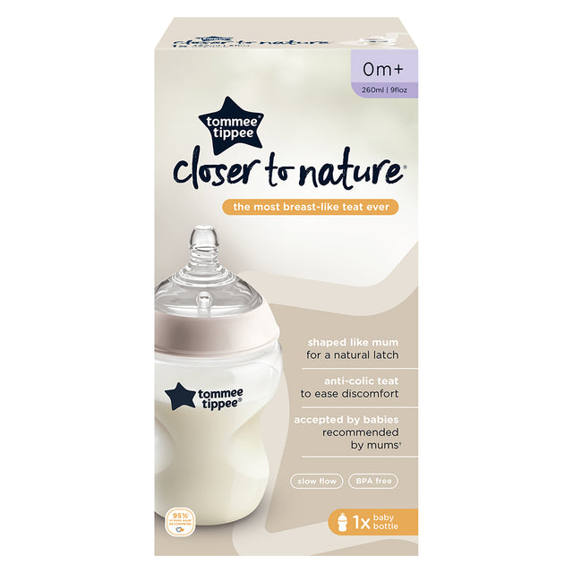 Tommee Tippee Clear Feeding Bottle 260ml