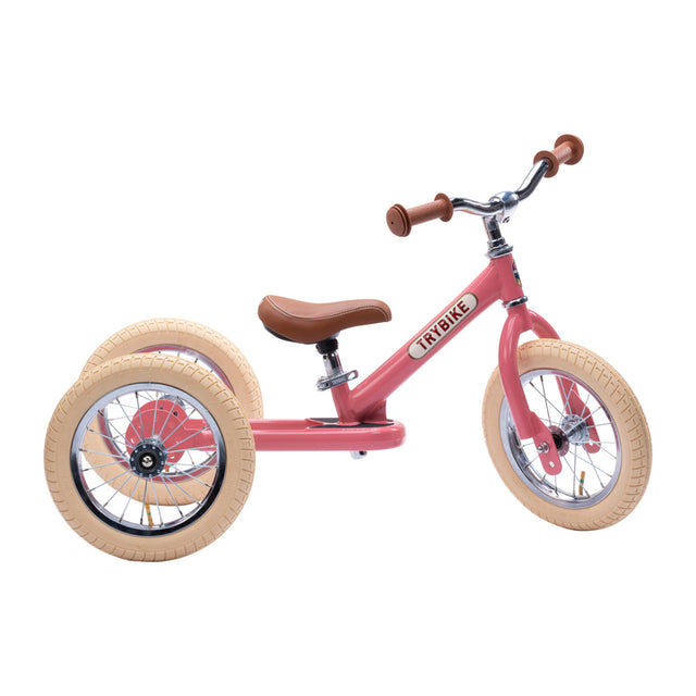 Trybike Vintage Pink 2 in 1 Balance Bike