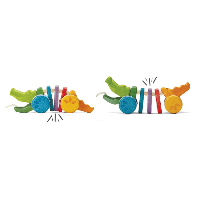 Plan Toys Rainbow Alligator Pull Along