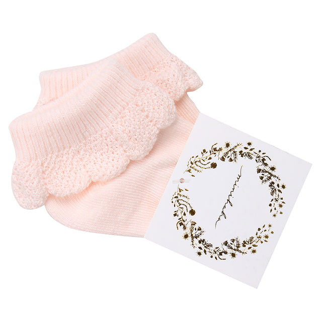 Minihaha Drop Needle Socks, Pale Pink