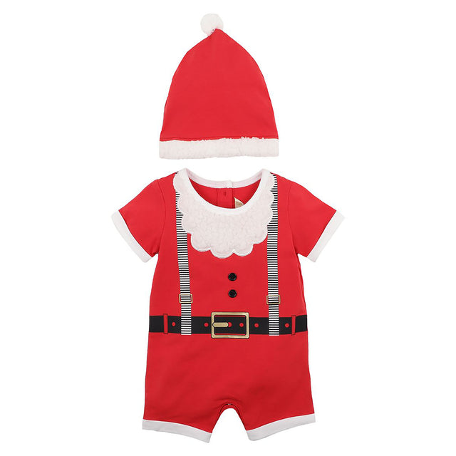 Minihaha Christmas Santa Romper & Hat Red