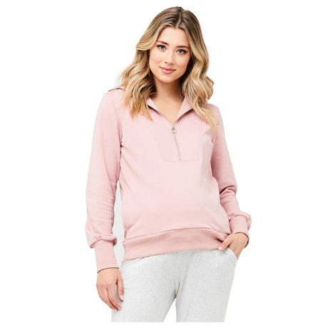 Ripe Kyle Zip Up Jumper - Pink