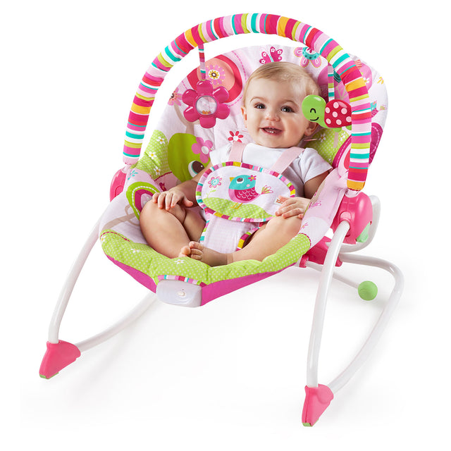 Bright Starts Infant to Toddler Rocker Raspberry Garden