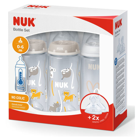 NUK First Choice+ Temperature Control 300ml Baby Bottle 3pack