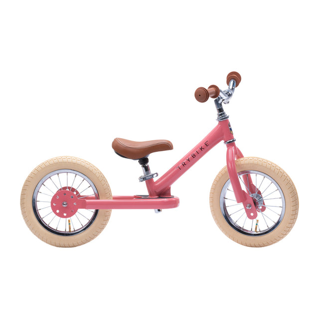 Trybike Vintage Pink 2 in 1 Balance Bike