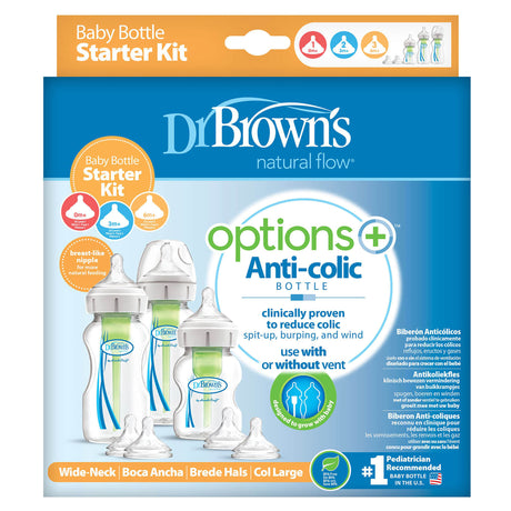 Dr Browns Options Wide Neck Anti-Colic Bottle Starter Kit