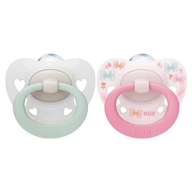 NUK Signature Silicone Soother 0-6 Months Girl