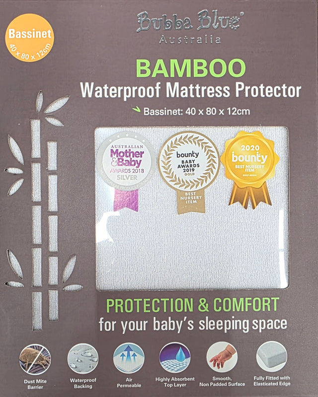 Bubba Blue Bamboo Mattress Protector Bassinet