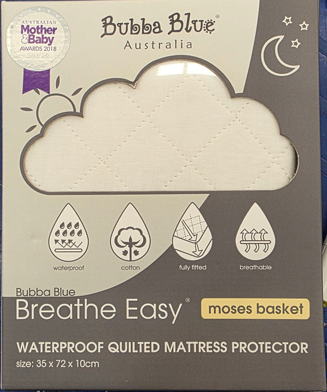 Bubba Blue Quilted Mattress Protector Moses Basket
