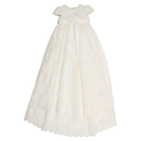 Bebe Hi Low Christening Dress Ivory