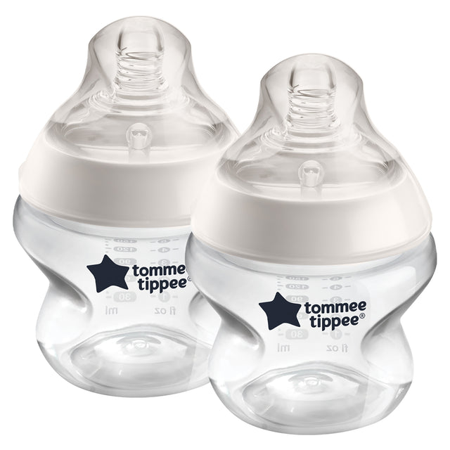 Tommee Tippee Clear Feeding Bottle 2PK