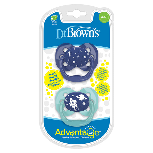 Dr Browns Stage 1 Pacifier Blue 2 Pack