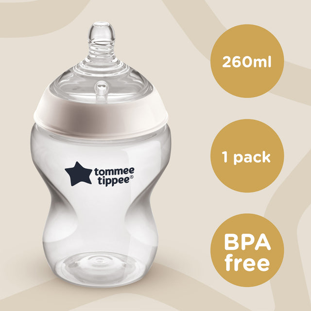 Tommee Tippee Clear Feeding Bottle 260ml