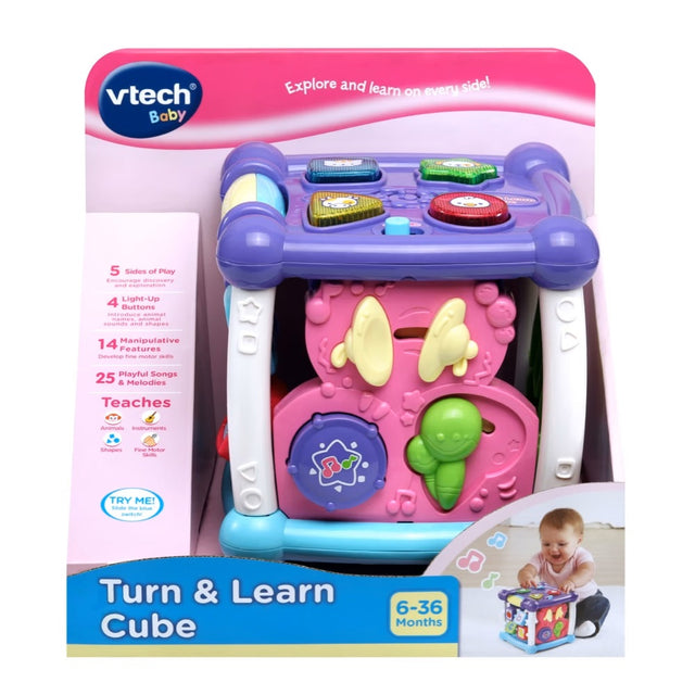 VTech Baby Turn & Learn Cube Pink