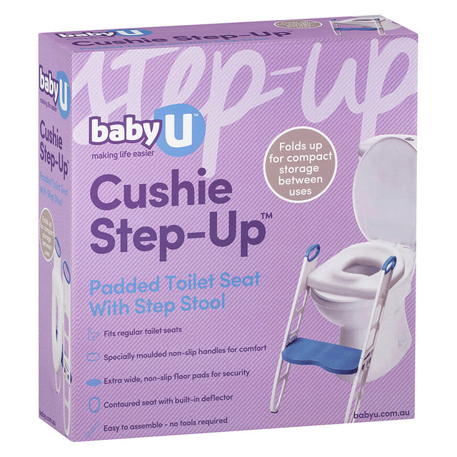 babyU Cushie Step Up Padded Toilet Seat with Step Stool