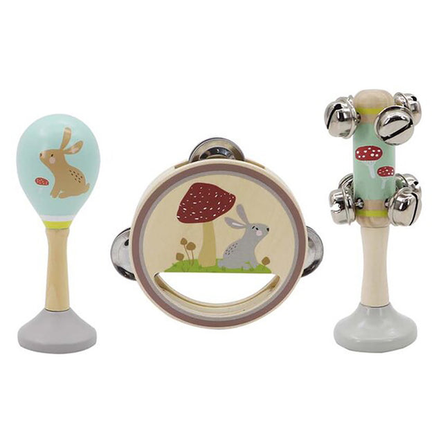 Woodland Wooden 3pcs Musical Set Rabbit