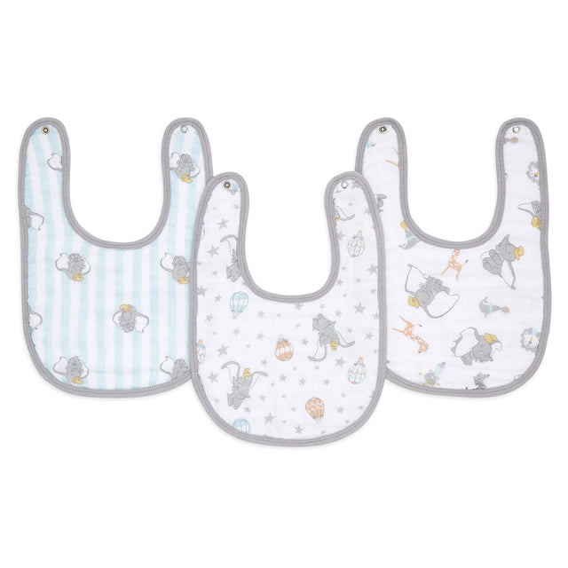 Aden & Anais Essentials Disney Dumbo New Heights 3 Pack Snap Bibs