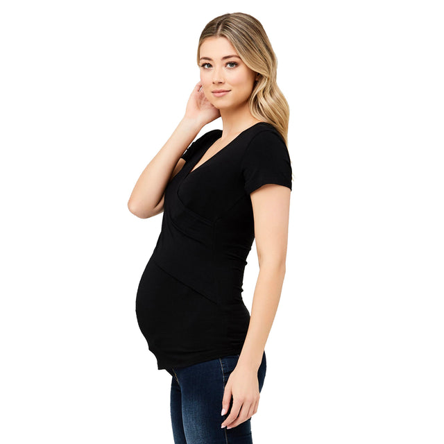 Ripe Embrace Short Sleeve Nursing Tee - Black