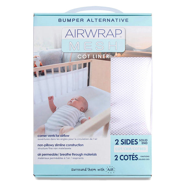 Airwrap Mesh Cot Liner 2 Sides - White