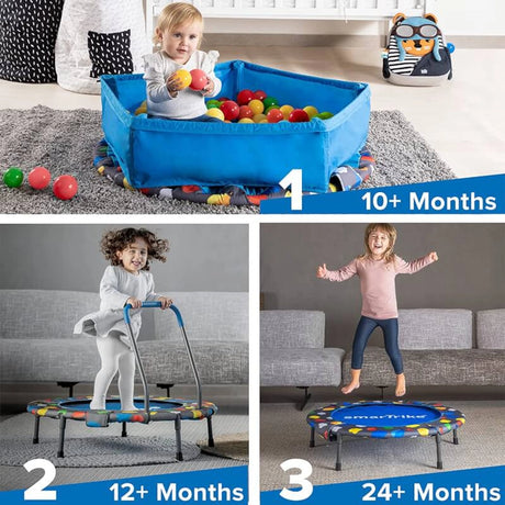 SmarTrike 3-in-1 Activity Center Trampoline - Blue