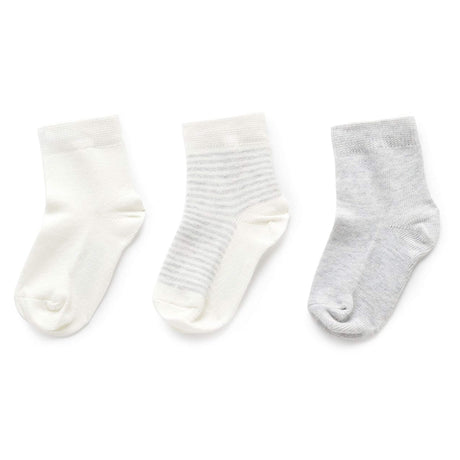 PureBaby 3 Sock Pack - Grey Melange