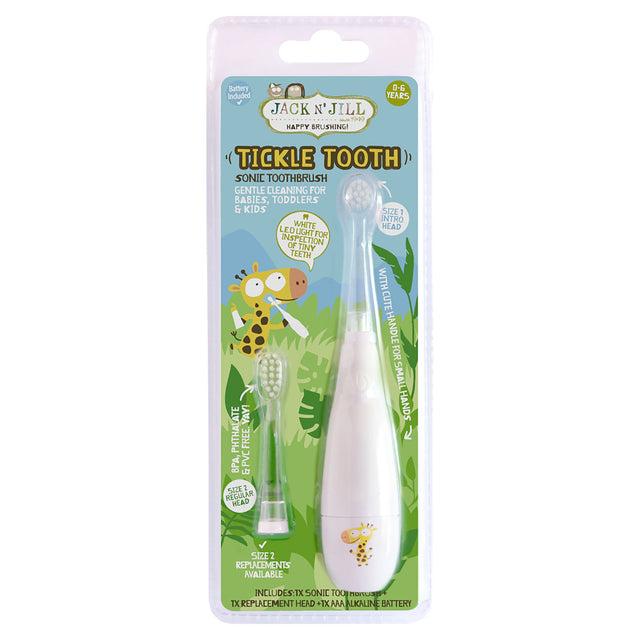 Jack N' Jill Sonic Tickle Toothbrush + Replacement Head