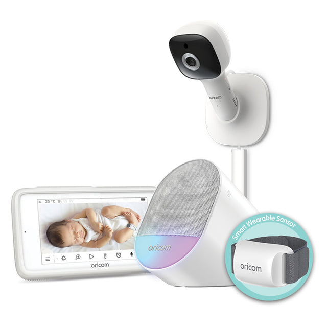 Oricom Guardian Pro Wearable Sleep Tracker + Video Baby Monitor (OBHGPRO)