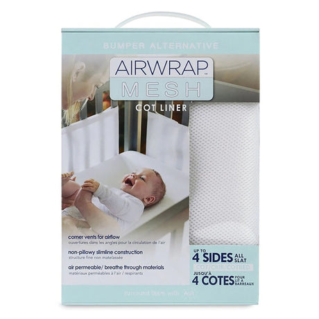 Airwrap Mesh Cot Liner 4 Sides - White