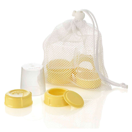 Medela Wide Base Bottle Collar & Lid Set