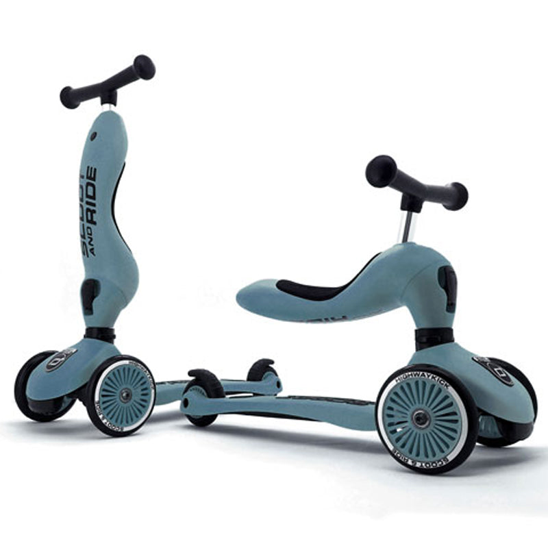 Scoot & Ride Highwaykick 1 - Trotinette Évolutive Avec Siège Pour Enfant, Version Citron
