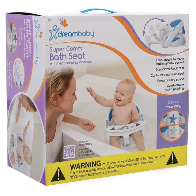 Dreambaby Deluxe Bath Seat with Heat Sensing Indicator