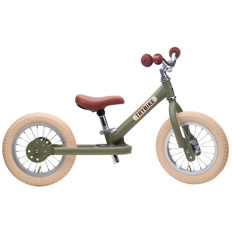 Trybike Vintage Green 2 in 1 Balance Bike