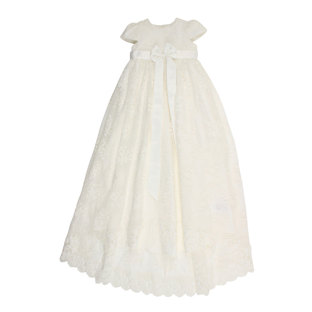 Bebe Hi Low Christening Dress Ivory