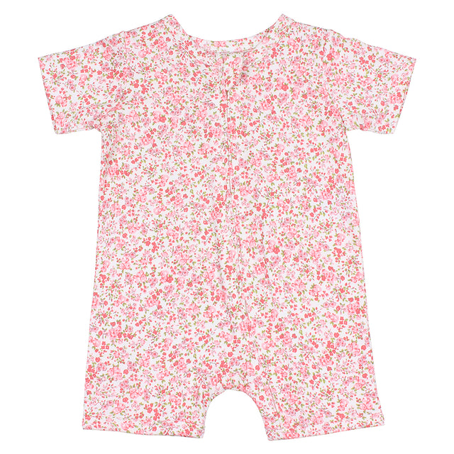 Bebe White Label Organic Short Sleeve Romper Floral