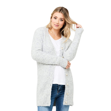 Ripe Jilly Knit Cardigan - Grey Marle