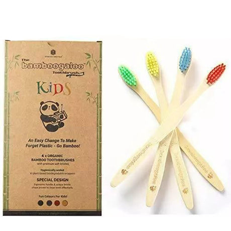 Bamboogaloo Organic Kids Bamboo Toothbrushes