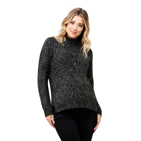 Ripe Cable Nursing Knit - Black