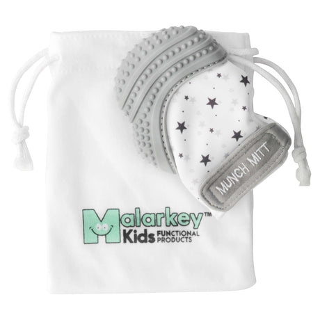 Malarkey Munch Mitt Teething Mitten - Grey Stars