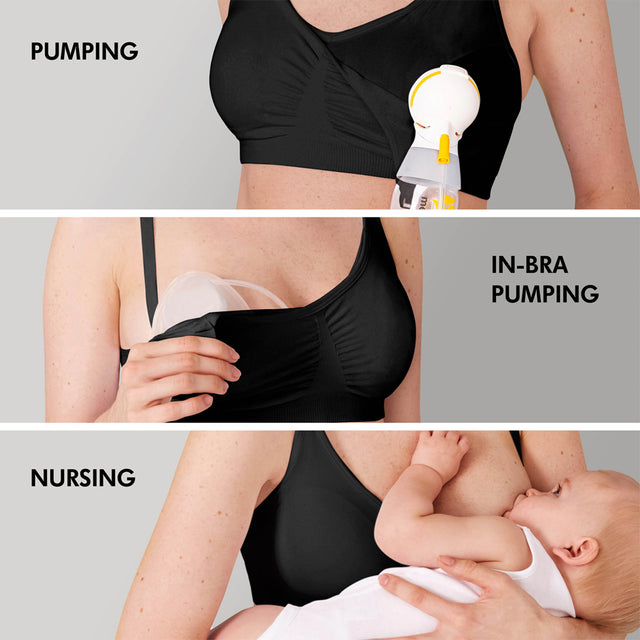 Medela Hands-free 3 in 1 Nursing & Pumping Bra, Black