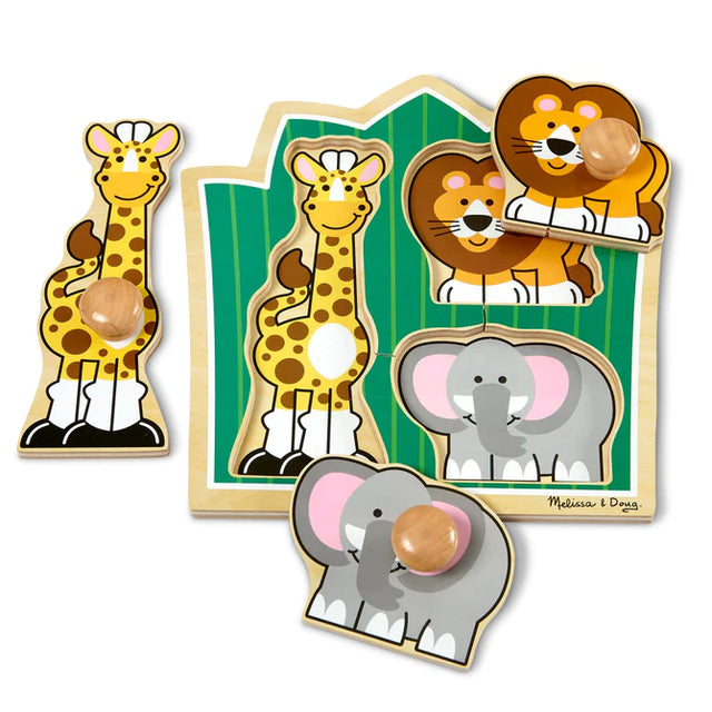 Melissa & Doug Jungle Friends Knob Puzzle (3-pieces)