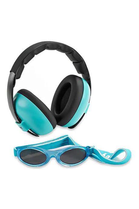 Baby Banz Baby Ear Muffs And Sunglass Combo Lagoon Blue