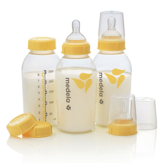 Medela Breast Milk Bottle 250ml with Wide Base Teat 3 Pack